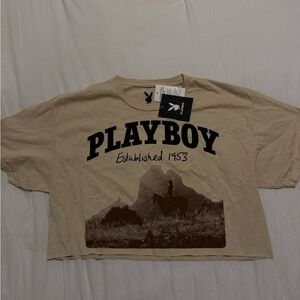 Playboy cropped graphic tee